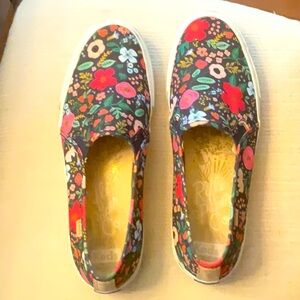 Keds × Rifle Paper Co. Double Decker Strawberry Fields Slip On Sneaker 9.5